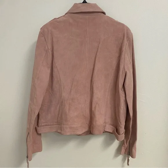 ASOS Pink Suede Motorcycle Jacket *NWT* - Picture 3 of 9